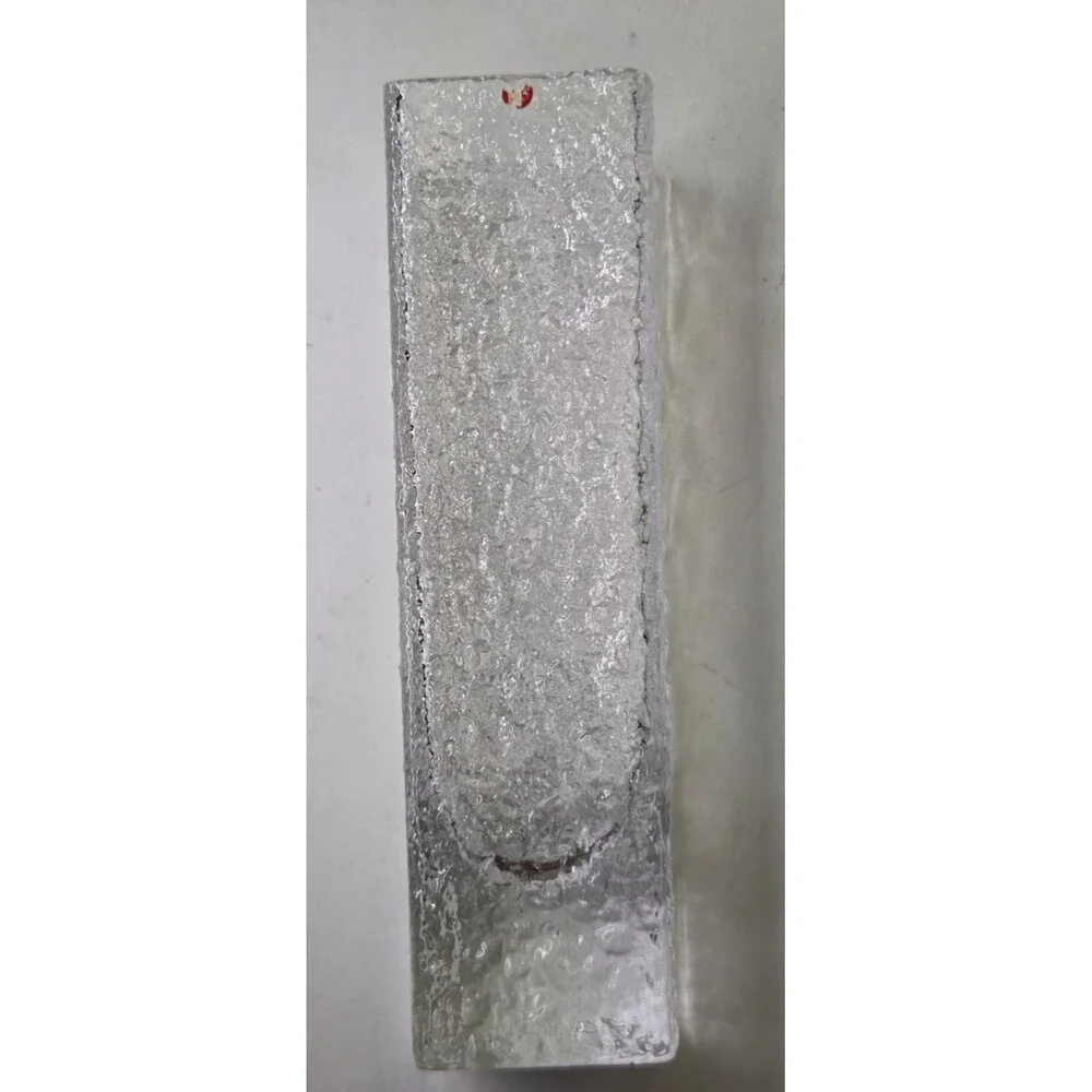 Vintage Iittala Finland Linearia Crinkle Square Vase 7.5